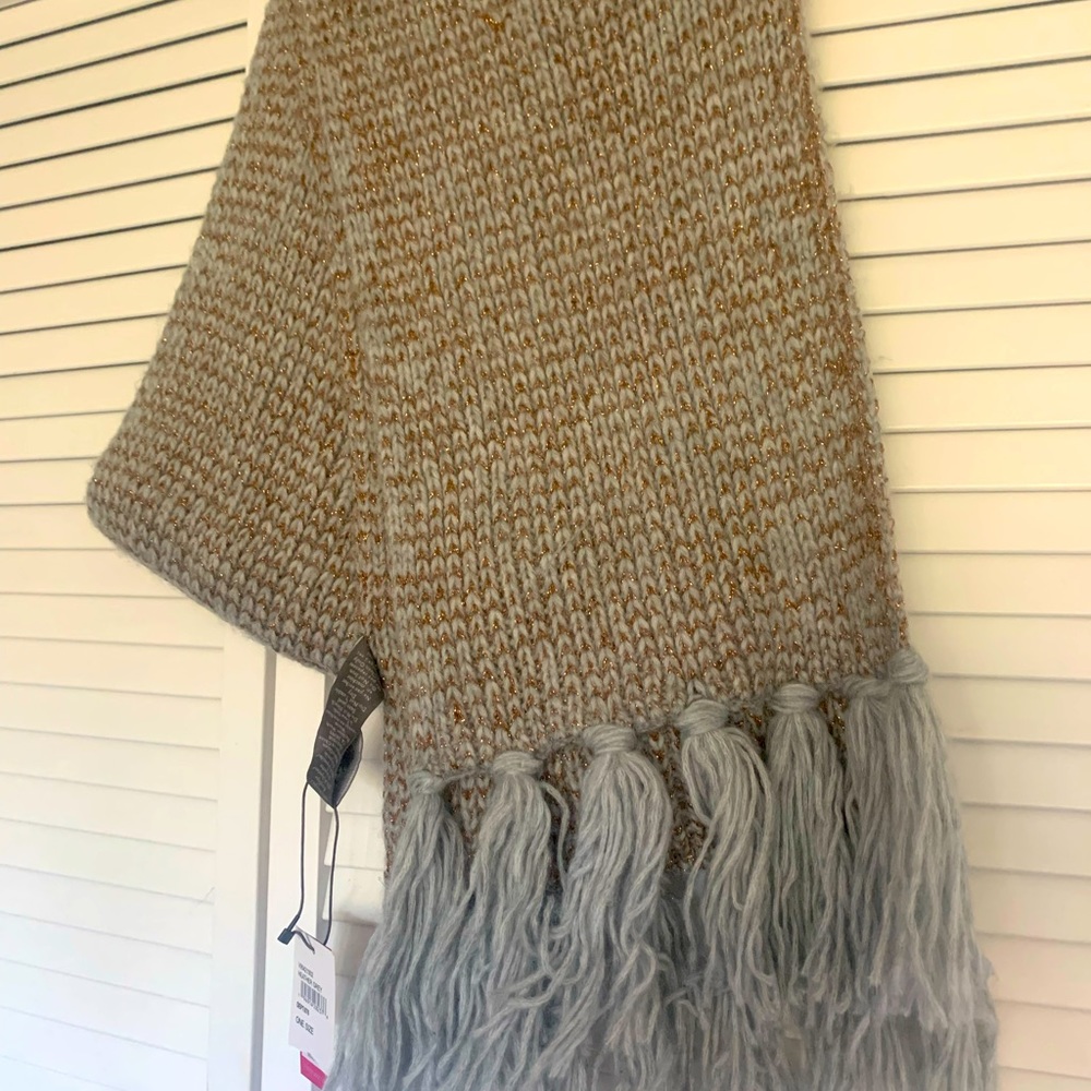 Blue/gold shimmery scarf